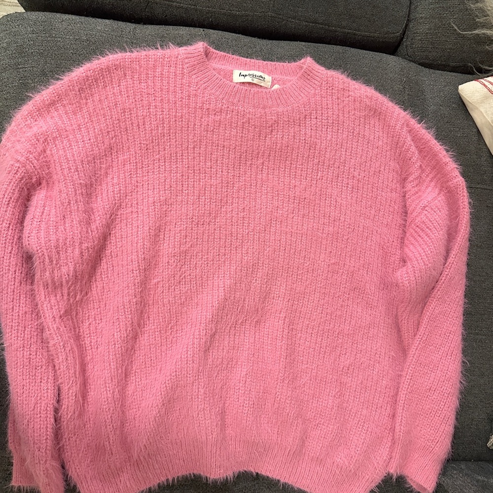 Impressions Soft Pink Crew Neck Sweater